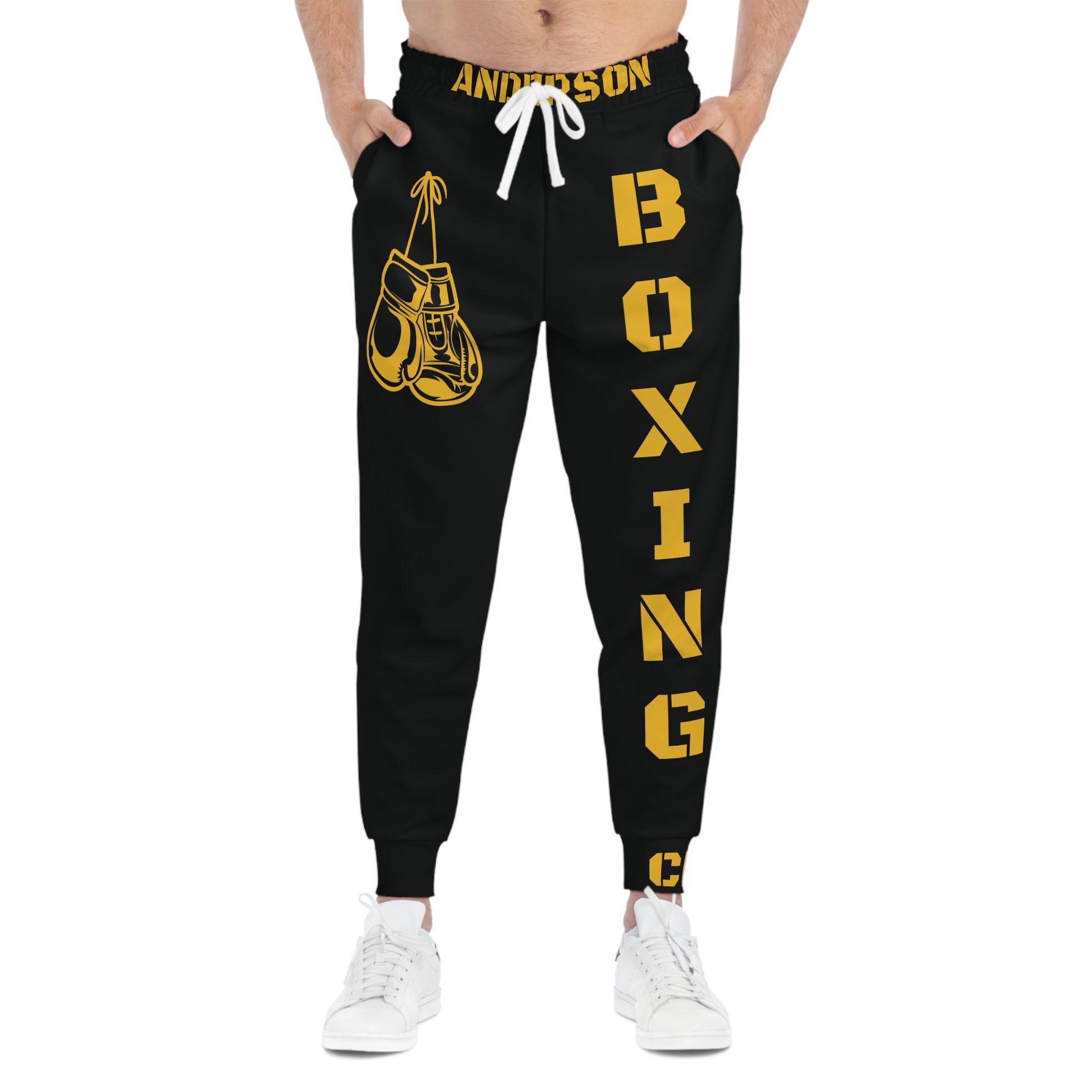 Custom Boxing Athletic Joggers Man Front