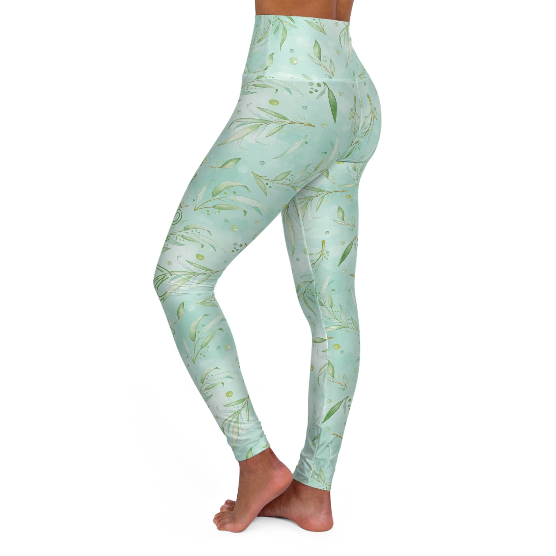 Pilates Mom High Waisted Leggings Left