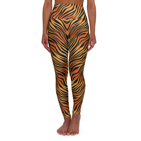 Tiger Skin High Waisted Leggings Front