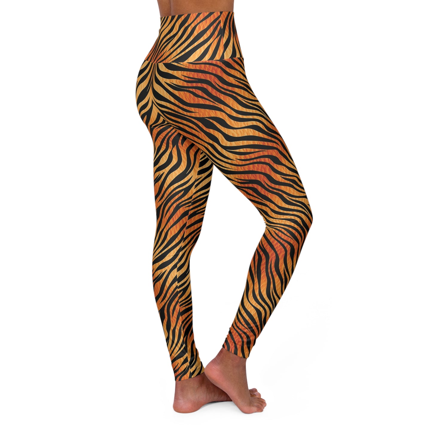 Tiger Skin High Waisted Leggings Right