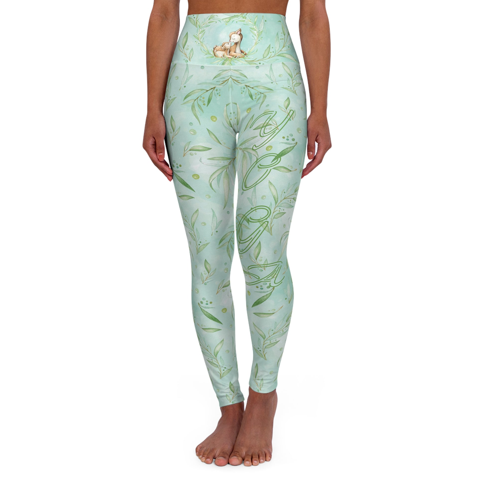 Yoga Mom High Waisted Leggings Front