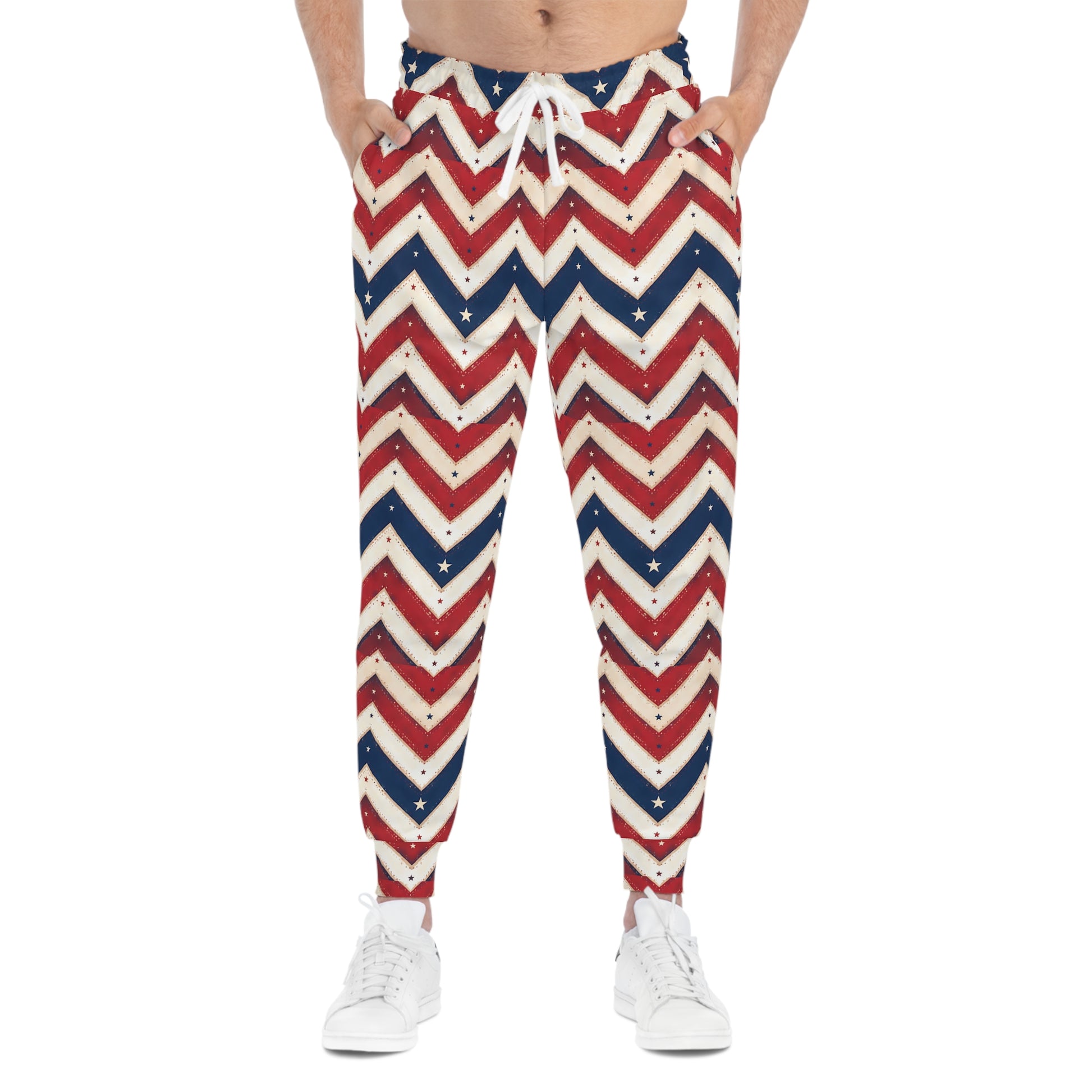 Patriotic Athletic Joggers Man Front