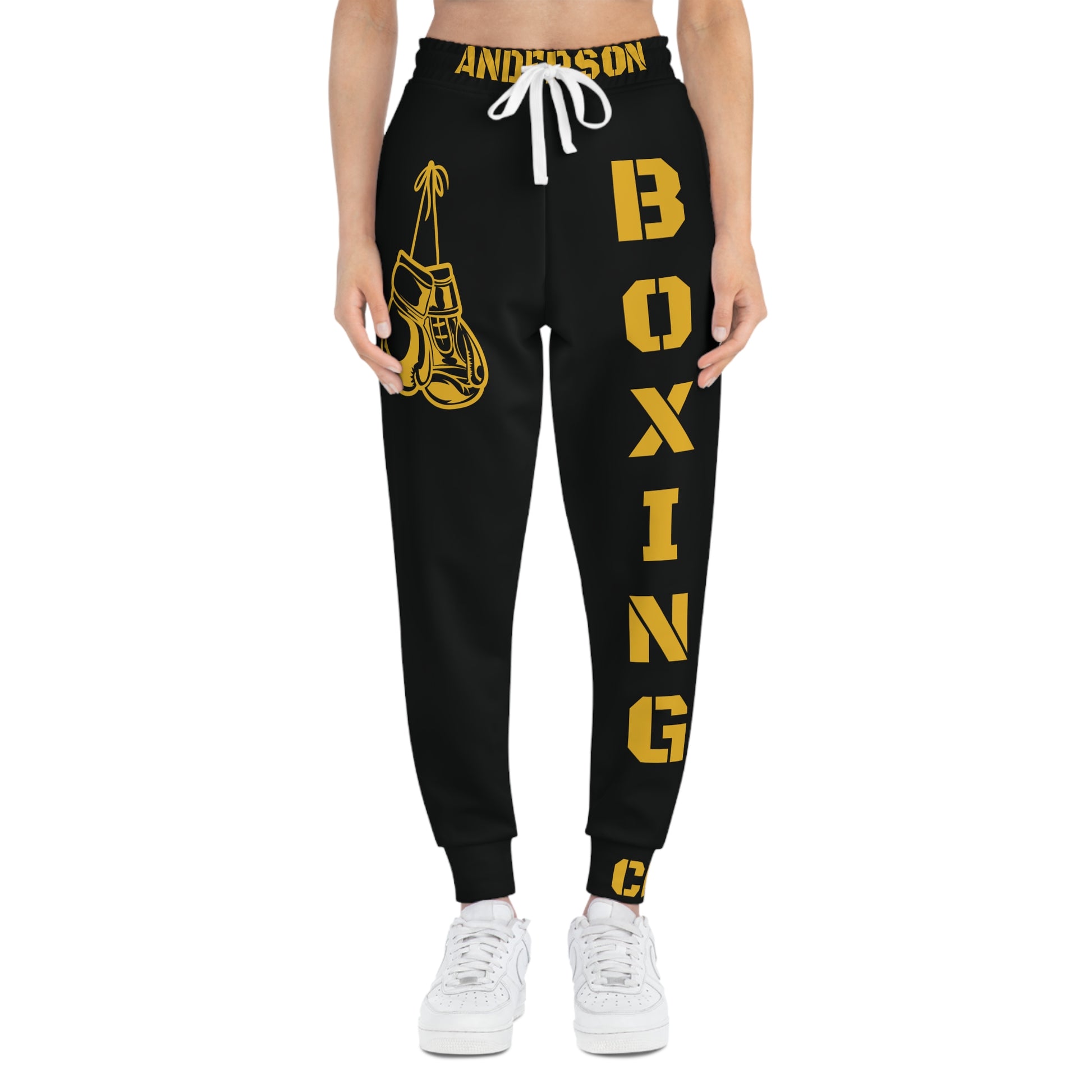 Custom Boxing Athletic Joggers Woman Front