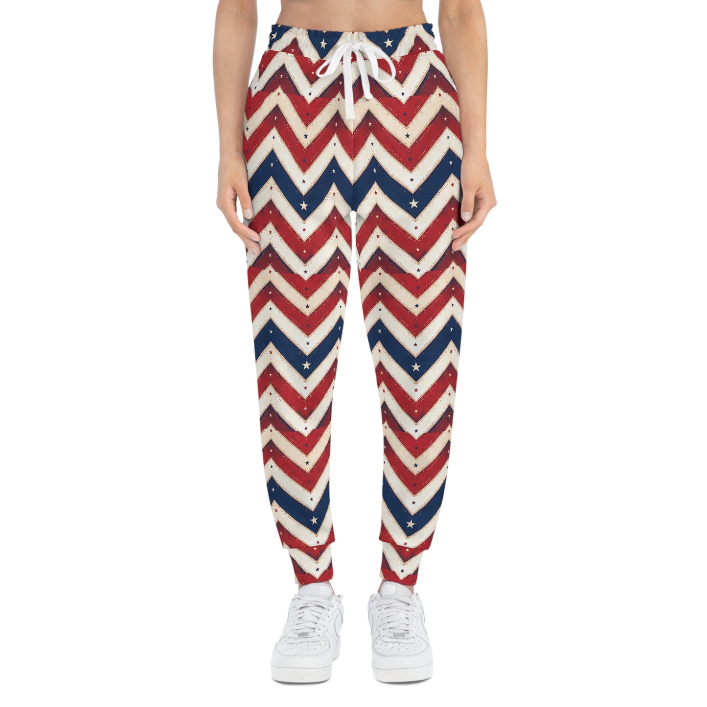 Patriotic Athletic Joggers Woman Front