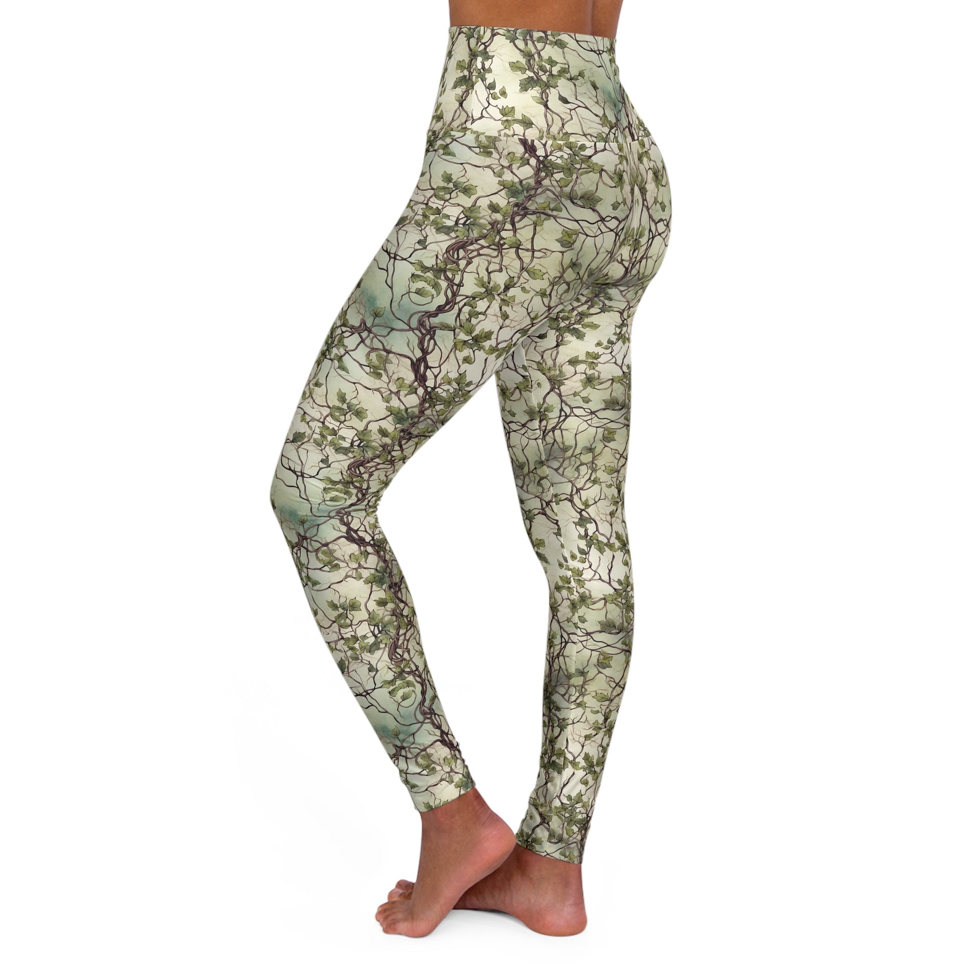 Rising Vines High Waisted Leggings Left