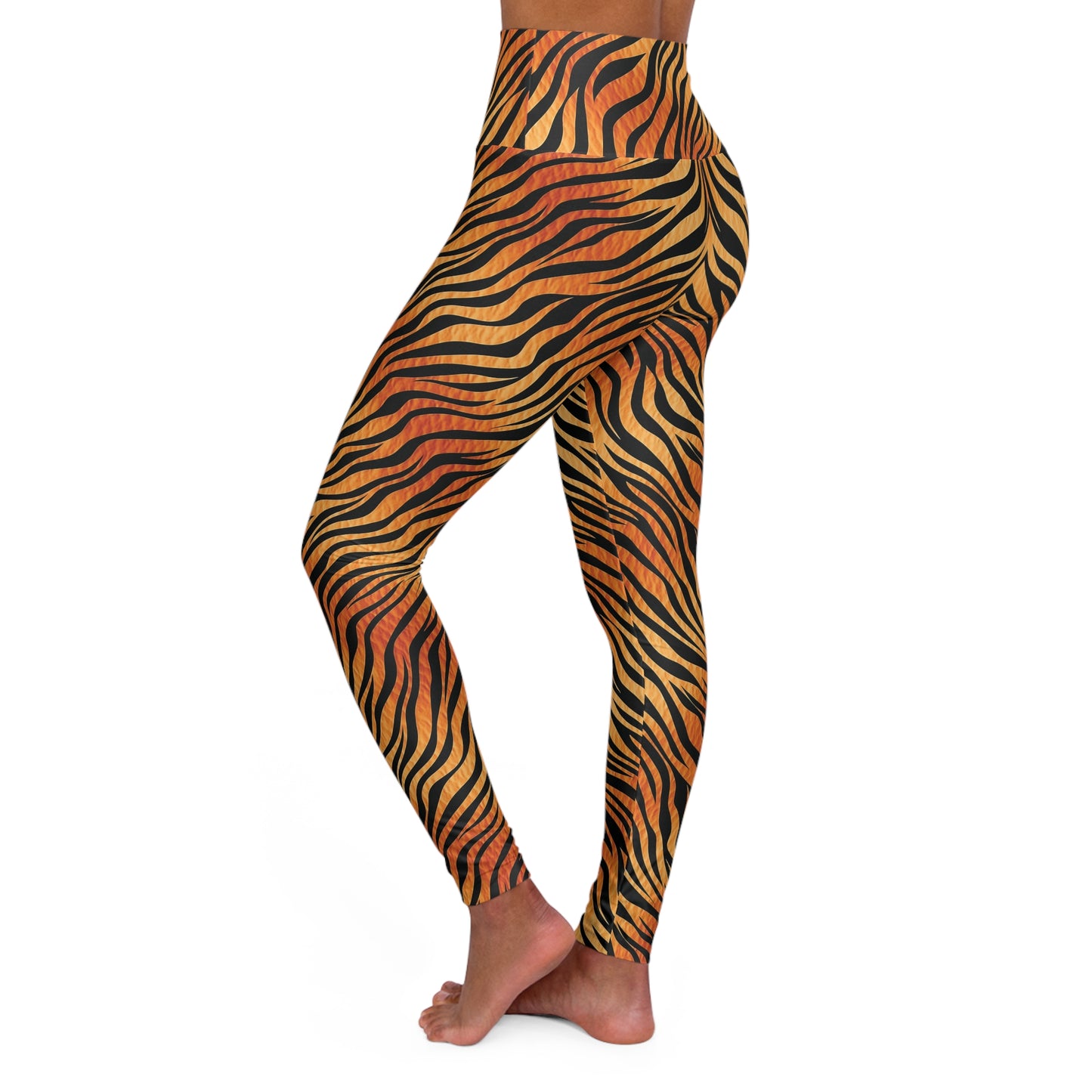 Tiger Skin High Waisted Leggings Left