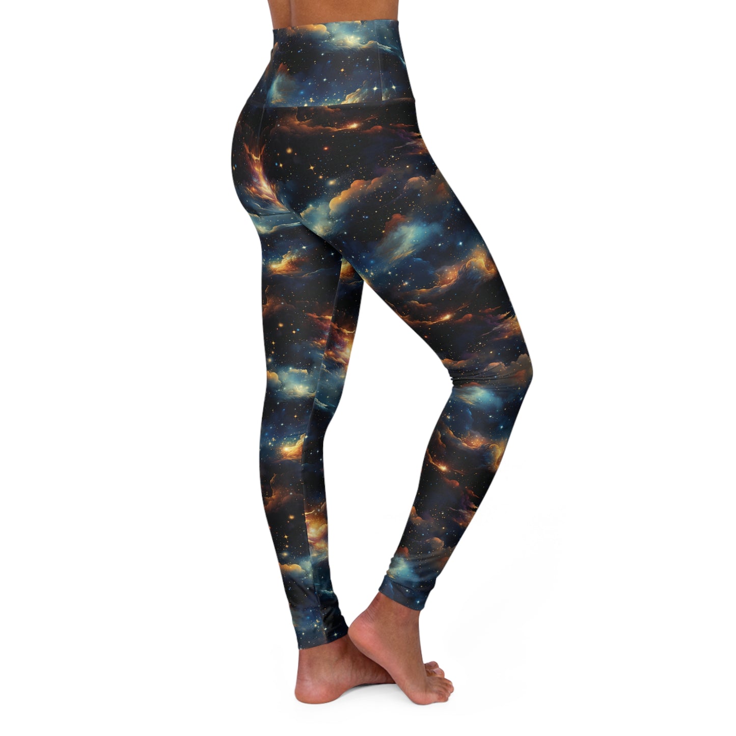 Cosmic Constellation High Waisted Yoga Leggings Right