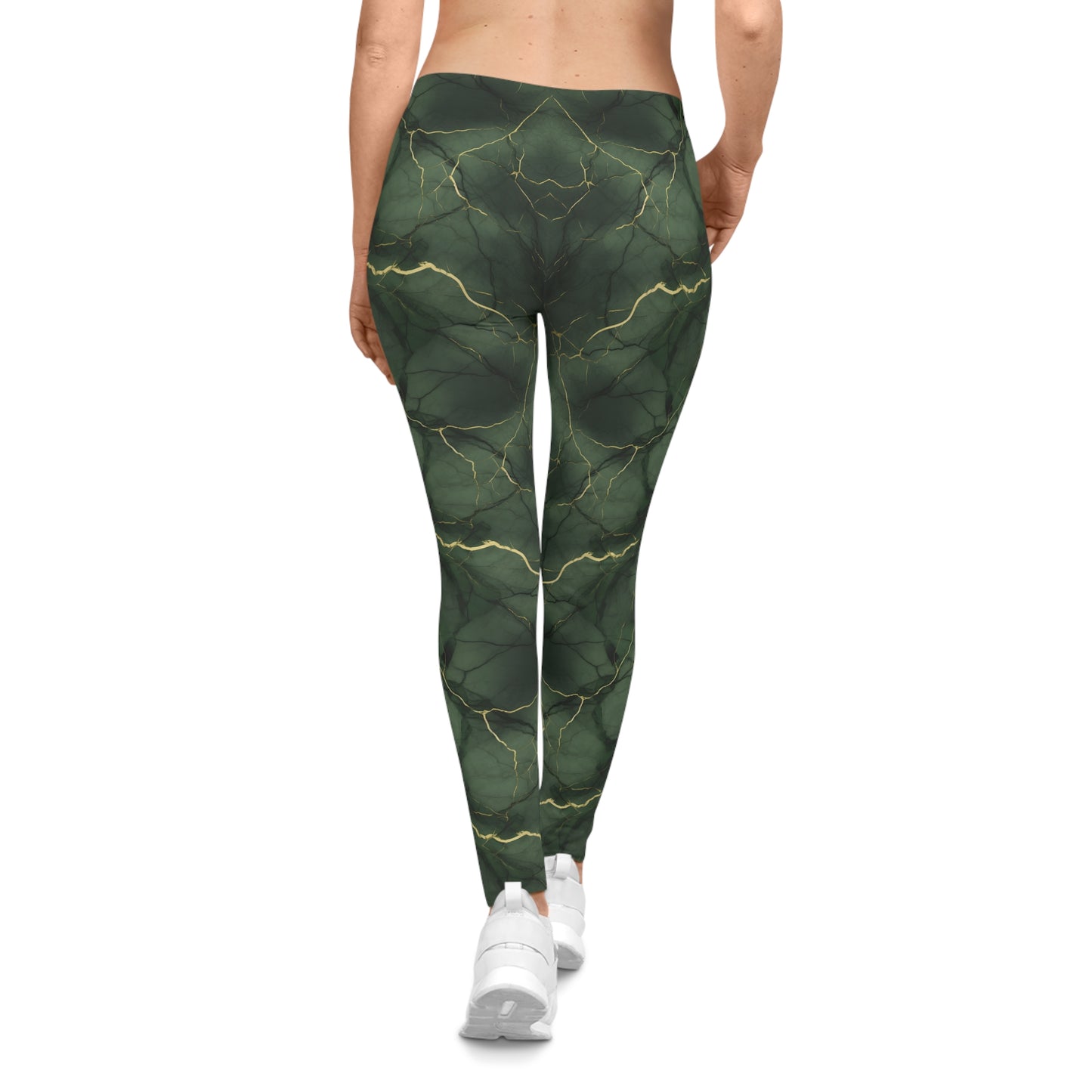 Emerald Marble Leggings Back