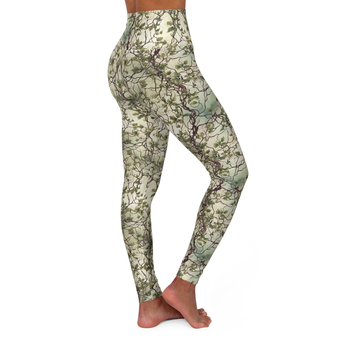 Rising Vines High Waisted Leggings Right